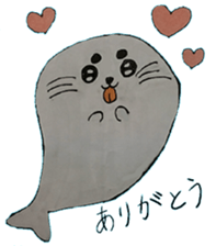 Capybara and seals and sloth sticker #13597380