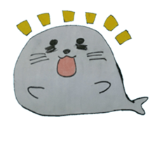 Capybara and seals and sloth sticker #13597382