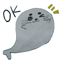 Capybara and seals and sloth sticker #13597383