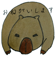 Capybara and seals and sloth sticker #13597392