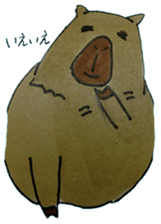 Capybara and seals and sloth sticker #13597393