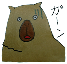 Capybara and seals and sloth sticker #13597400