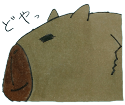 Capybara and seals and sloth sticker #13597403