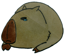 Capybara and seals and sloth sticker #13597404