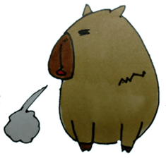 Capybara and seals and sloth sticker #13597405