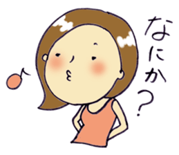 single lady about 40 years old sticker #13597777