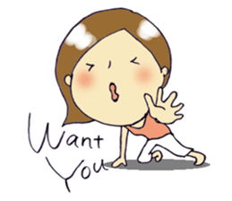 single lady about 40 years old sticker #13597779