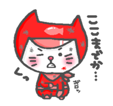 Cat squadron red nose Renger sticker #13599336