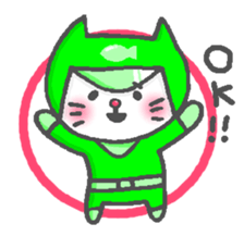 Cat squadron red nose Renger sticker #13599351