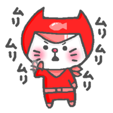 Cat squadron red nose Renger sticker #13599354