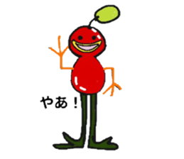 Tomato and Bird sticker #13599456