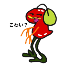 Tomato and Bird sticker #13599459