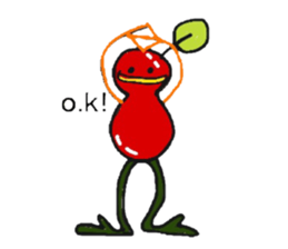 Tomato and Bird sticker #13599461