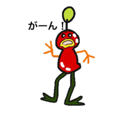 Tomato and Bird sticker #13599469