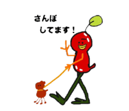 Tomato and Bird sticker #13599470