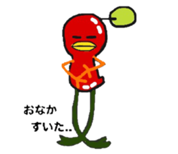 Tomato and Bird sticker #13599471