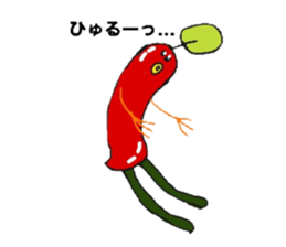 Tomato and Bird sticker #13599474