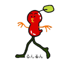 Tomato and Bird sticker #13599480