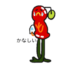 Tomato and Bird sticker #13599484