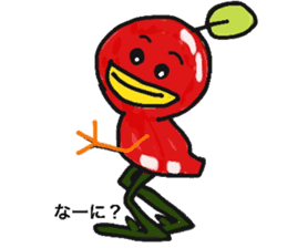 Tomato and Bird sticker #13599486