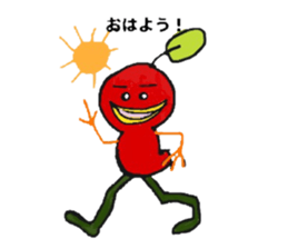 Tomato and Bird sticker #13599487