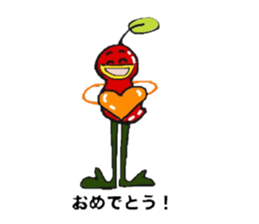 Tomato and Bird sticker #13599491