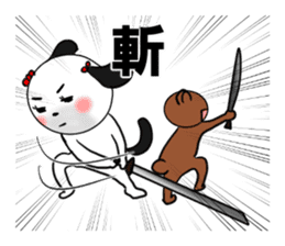 Dog and the family's daily life sticker #13599548