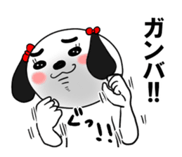 Dog and the family's daily life sticker #13599565