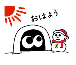 Hairy caterpillar and Christmas sticker #13600401