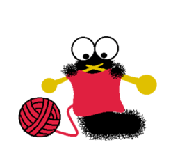 Hairy caterpillar and Christmas sticker #13600407