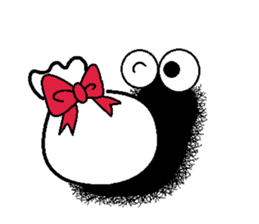 Hairy caterpillar and Christmas sticker #13600412