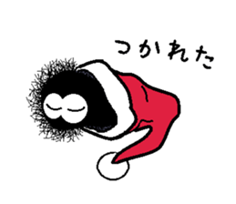 Hairy caterpillar and Christmas sticker #13600414