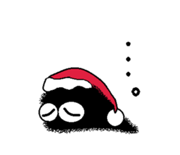 Hairy caterpillar and Christmas sticker #13600418