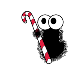 Hairy caterpillar and Christmas sticker #13600431