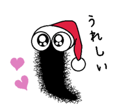Hairy caterpillar and Christmas sticker #13600437