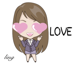 Ling to work sticker #13602531