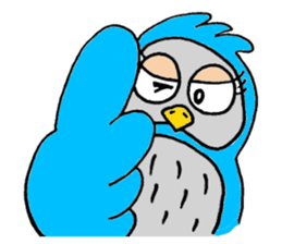 Fukutaro of blue owl, cheer Regards sticker #13603246