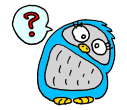 Fukutaro of blue owl, cheer Regards sticker #13603247