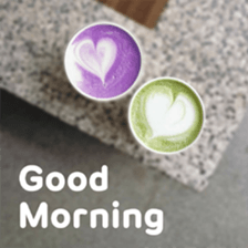 Good morning latte sticker #13604031
