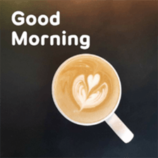 Good morning latte sticker #13604034