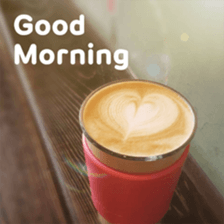 Good morning latte sticker #13604036