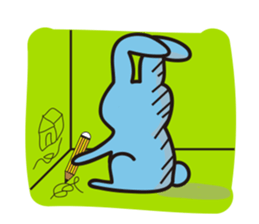 Mr. blue rabbit sticker #13604279