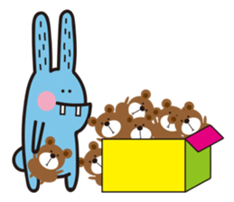 Mr. blue rabbit sticker #13604290