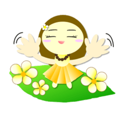 Cute Hula Girl sticker #13604655