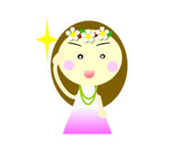 Cute Hula Girl sticker #13604658