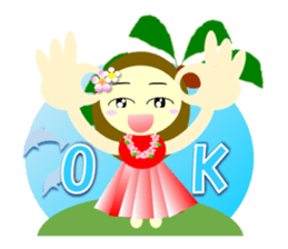 Cute Hula Girl sticker #13604660
