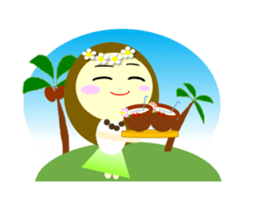 Cute Hula Girl sticker #13604662