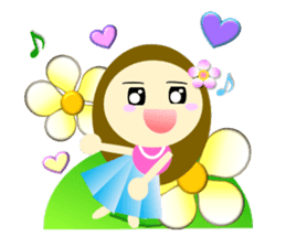 Cute Hula Girl sticker #13604663