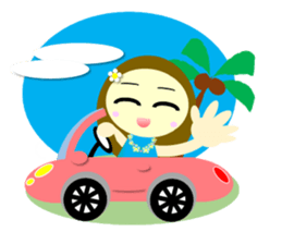 Cute Hula Girl sticker #13604665