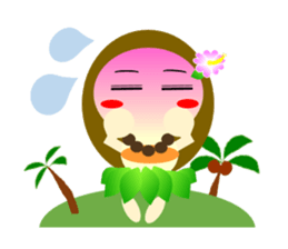 Cute Hula Girl sticker #13604666